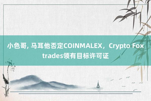 小色哥, 马耳他否定COINMALEX，Crypto Foxtrades领有目标许可证