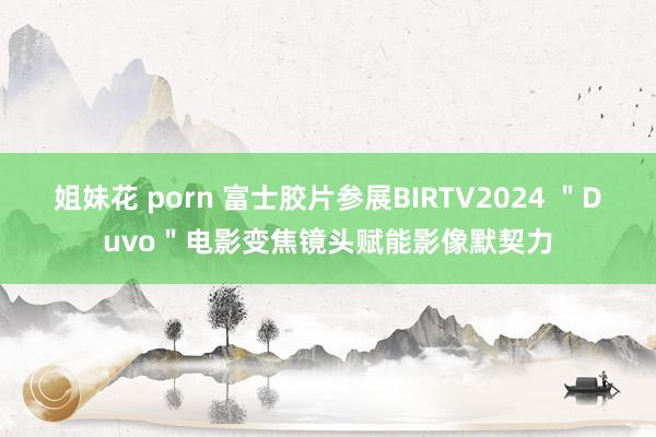 姐妹花 porn 富士胶片参展BIRTV2024 ＂Duvo＂电影变焦镜头赋能影像默契力