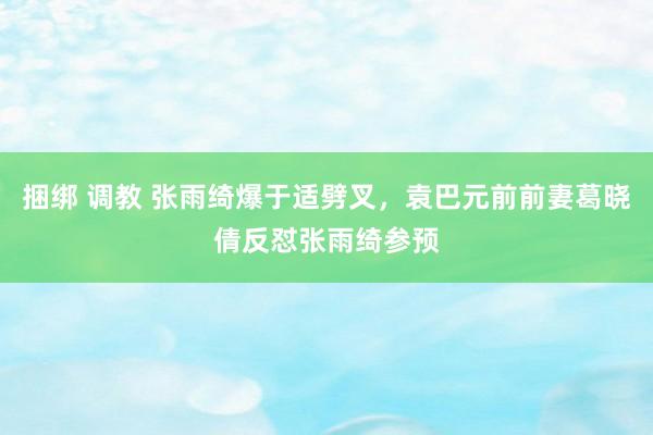 捆绑 调教 张雨绮爆于适劈叉，袁巴元前前妻葛晓倩反怼张雨绮参预